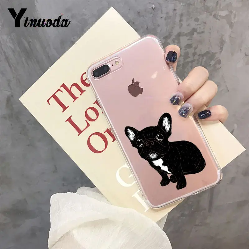 Yinuoda милый Brindle Frenchie Puppy красочные милые аксессуары для телефонов Чехол для iPhone 8 7 6S Plus X XS MAX 5 5S SE XR 11 pro max