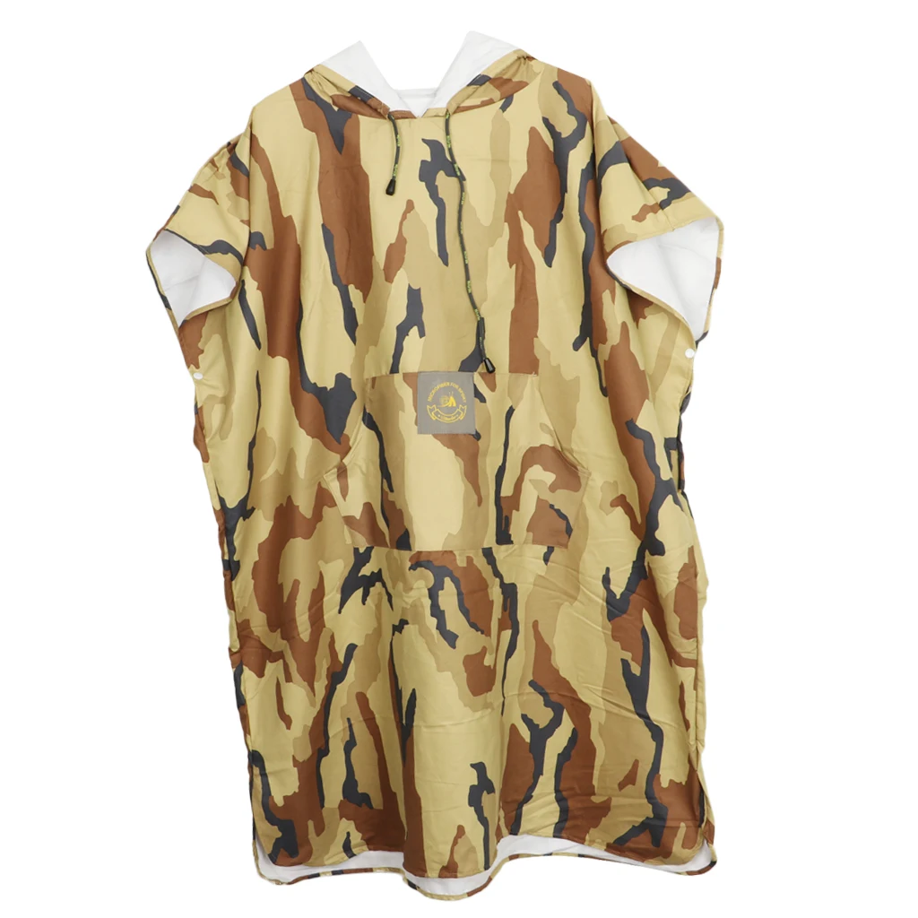 Camouflage-Desert 1 Для водного спорта и отдыха для взрослых, гидрокостюм изменение для халатов, полотенец капот карман взрослые фланелевые пижамы унисекс Ультра-тонкий накидка пляжная - Цвет: Camouflage-Desert 1