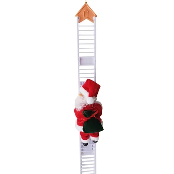 

Christmas Santa Claus Electric Climb Ladder Hanging Decoration Christmas Tree Ornaments Party Kids Gifts