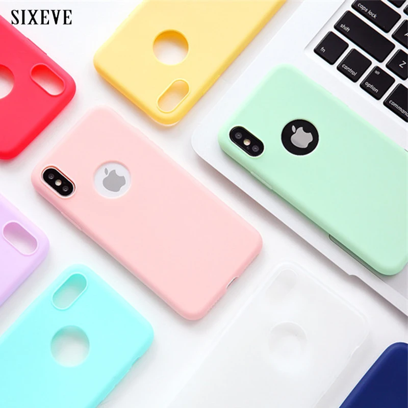 Модный мягкий силиконовый Конфеты желеобразный чехол для iPhone X 11 Pro Max 8 7 6 S Plus Xr Xs