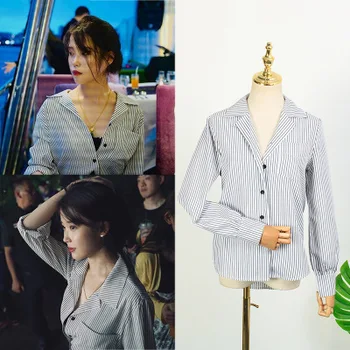 

Lee Ji Eun Striped IU Long sleeve T-shir Maternity Summer Top allaitement Pregnancy T shirts pregnant Tee shirt