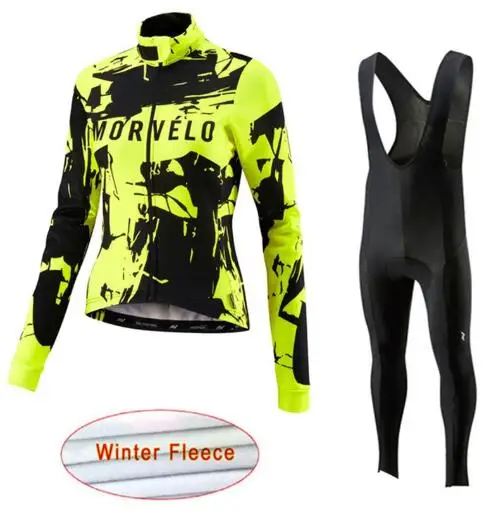 Morvelo 2019 MEN pro Winter Jersey Clothes Set Thermal fleece Warm Bike Clothing Sport Cycling For Men Gel Pad | Спорт и развлечения