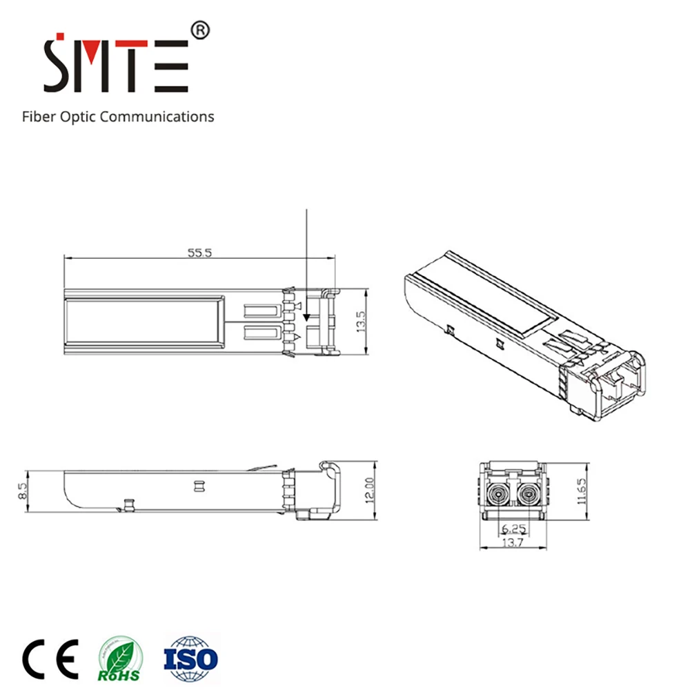 Совместимость с Arista сетей двунаправленный SFP-1G-BXUA-10 1000BASE-BX Двунаправленный SFP TX1310nm/RX1550nm 10 км ddm модуль трансивера SFP