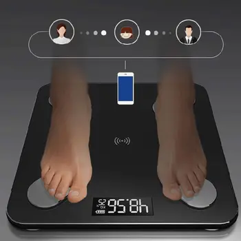 

Bluetooth Scientific Smart Body Fat Scale Electronic LED Digital Weight Scales Bluetooth APP Android IOS 63HF