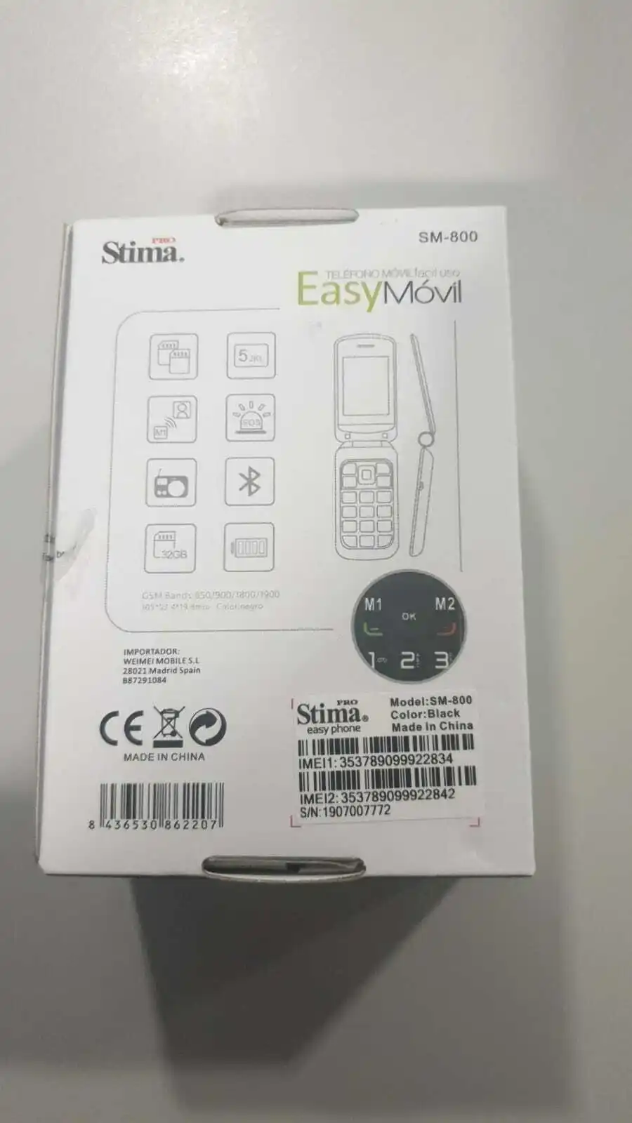 Телефон MOVIL TECLAS большие STIMA SM 800 Black с TAPA|Смартфоны| |