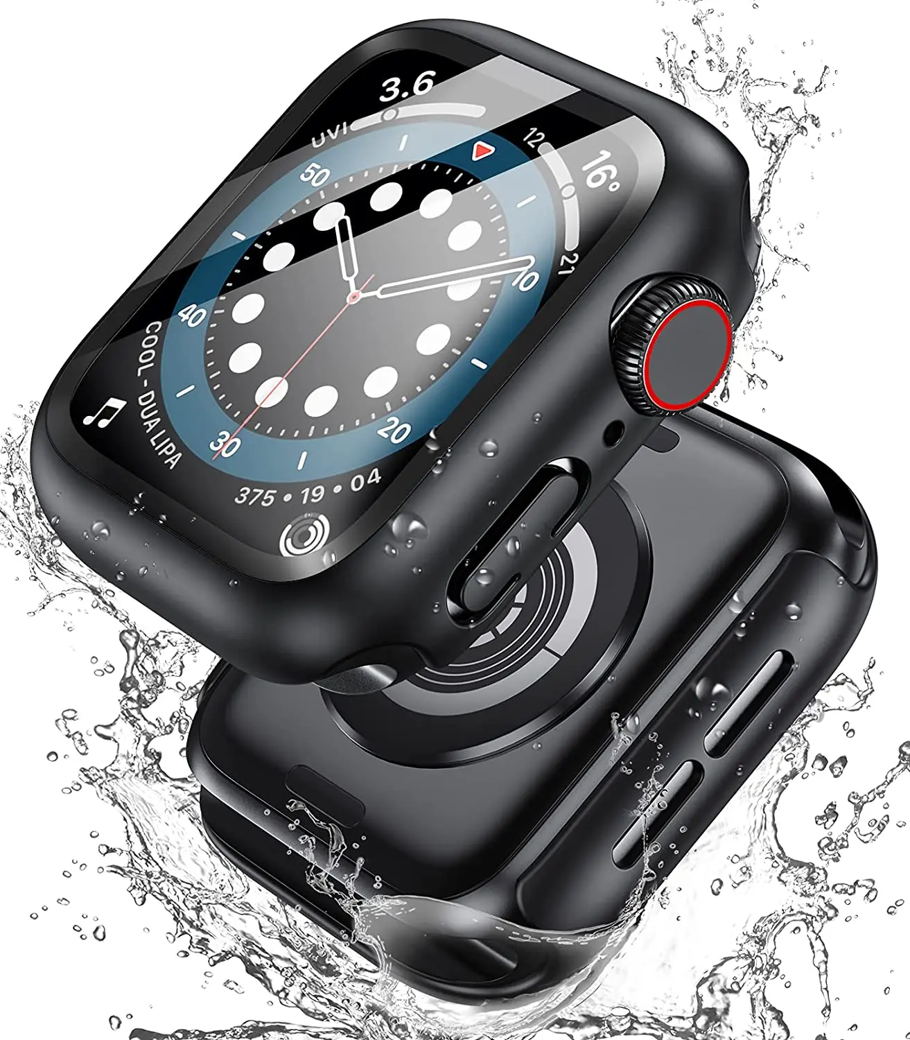 Vetro + Cover Per Apple Watch 7 Custodia 45Mm 41Mm Custodia Iwatch Accessorio Paraurti Pc + Protezione Schermo Custodia Apple Watch Serie 7