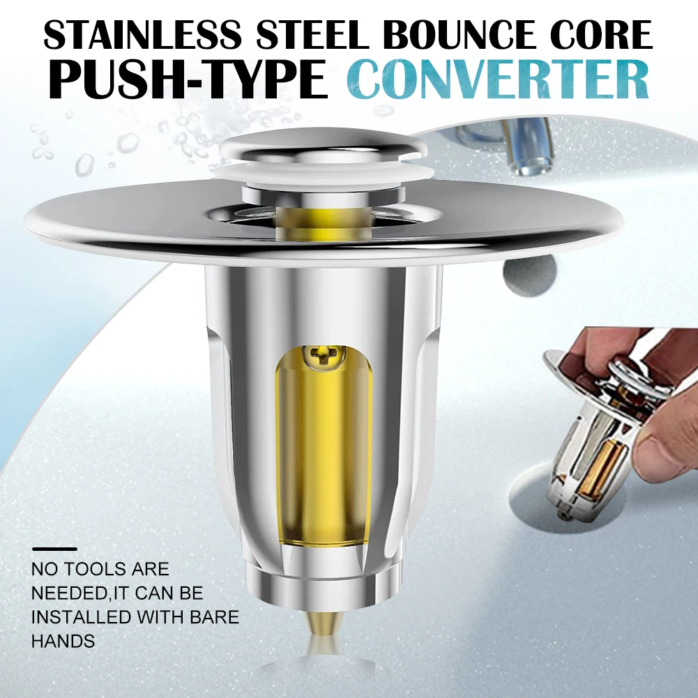 Universal Popup Sink Drain Strainer Filter Bass Bathroom Washbasin