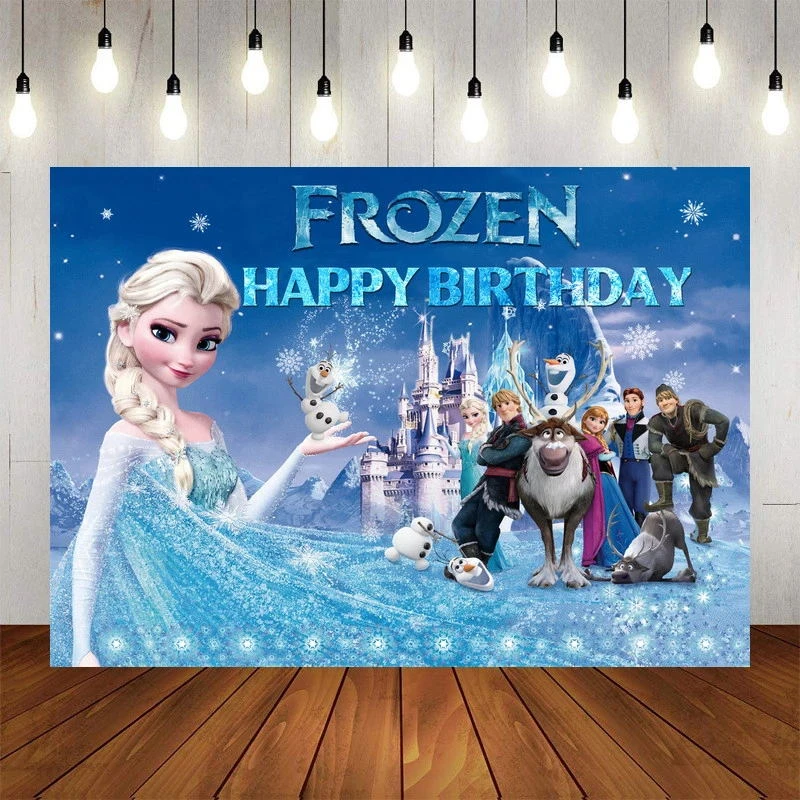 1pcs Disney Frozen Backdrop Birthday Party Decorations Anna Alsa Party Decor  Background Children Girls Birthday Decoracion Gifts - Party & Holiday Diy  Decorations - AliExpress