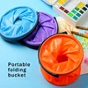 Art Folding Washing Pen Bucket Plastic/Canvas/Silicone Retractable Bucket/Barrel/Container Watercolor/Gouache/Acrylic Painting ► Photo 3/6