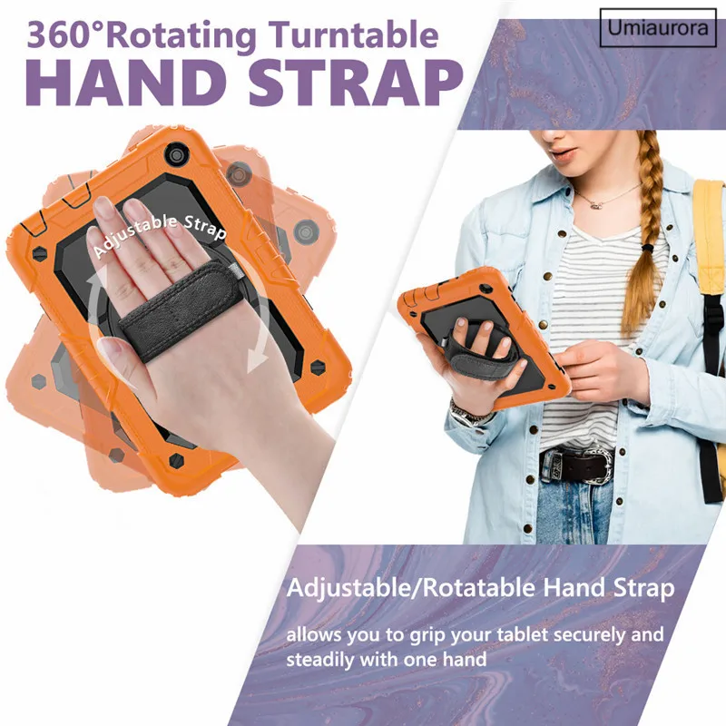 Tablet-Hülle für Kindle Fire 8 10 HD8 HD10 Plus 2020 2021, robuste, stoßfeste Silikonhülle für Kinder für HD 7 2017_voghion.com