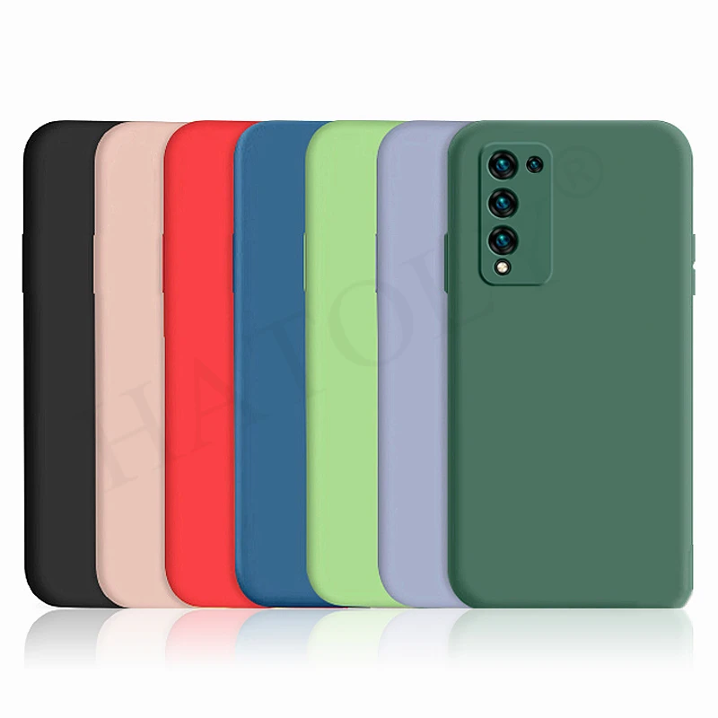 Для Huawei P40 Lite чехол для Honor 20 30 S V30 30S Pro Plus Мягкий Жидкий Силиконовый противоударный