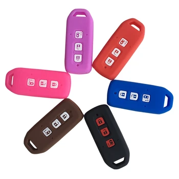 

Key Cover case For Honda Nbox Plust Custom NONE N Wagon 3 Buttons Smart remote Key Case Keychain silicone MPV car key cover skin