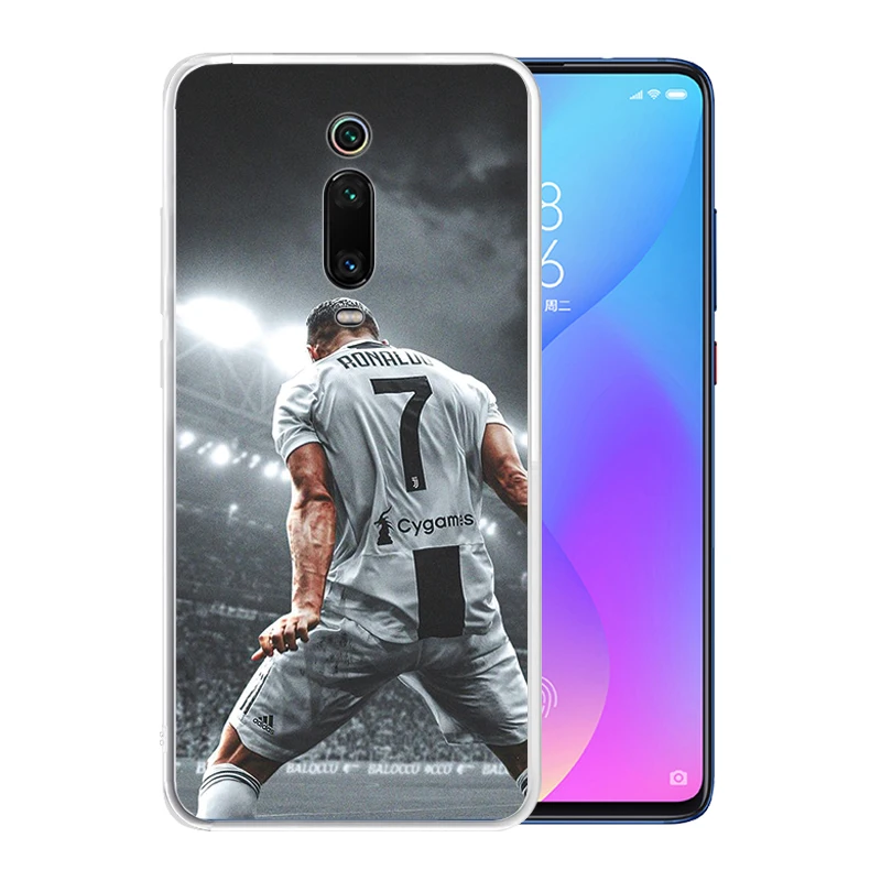 Soft Silicone Clear TPU Case for Xiaomi Mi 9 9T CC9 Pro Note 10 CC9E 8 Lite Mix 3 A3 A2 A1 POCO F1 Cover CR 7 Ronaldo |
