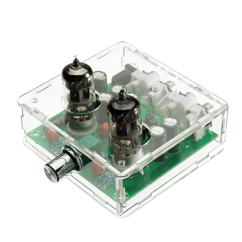 AC 12V 6J1 Valve Pre amp Tube PreAmplifier Board Headphone Amplifier Buffer Case