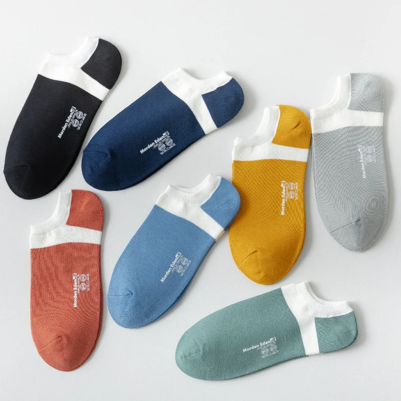 High Quality 7 Pairs Men's Socks The New Cotton Breathable Absorbent Comfortable Matching  Boy Wholesale
