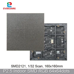 P2.5 SMD2121 64x64 Pixels RGB Full Color Indoor LED Panel Module Advertising TV Display Screen