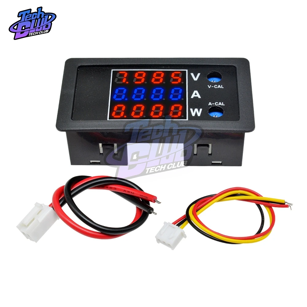 RedBlueRed 4-разрядный высокой точности 100V 10A 1000W Мощность Вольтметр Амперметр детектор Светодиодный дисплей Напряжение прибор для измерения тока цифровой ваттметр - Цвет: RedBlueRed