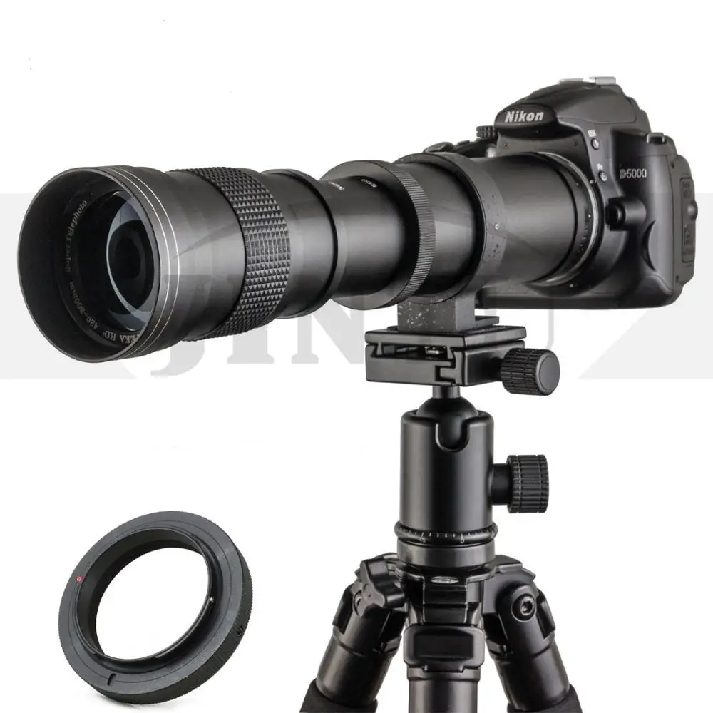 JINTU 500mm/1000mm f/8 Telephoto Lens Manual Camera Lens for DSLR Canon EOS 2000D 4000D 90D 80D 70D 60D 50D 40D 650D 600D 750D 700D 550D 450D 7D II 6D 5D 5DS 1Ds Rebel T6s T6i T6 T5i T5 T4i T3i T3 T2i 