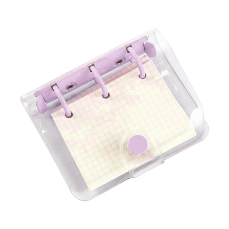 

3 Holes Mini PVC Loose Leaf Transparent Diary Notebook Pocket Traveler Planner A9LC