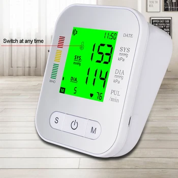 

Electronic Blood Pressure Monitor Automatic Voice Upper Arm Blood Pressure Monitor Home Digital LCD Screen Sphygmomanometer