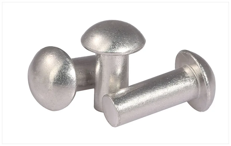 GB867 [M2-M8] Aluminum Solid Round Head Rivet Alloy Self-plugging Rivet Semi-round Head Aluminum Rivet Solid Rivet