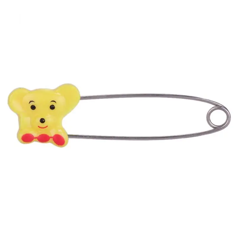 4/6pcs Plastic Head Safety Pins Infant Kids Cloth Nappy Locking Buckles Baby Care Shower Diaper clips candy color Brooch Holder