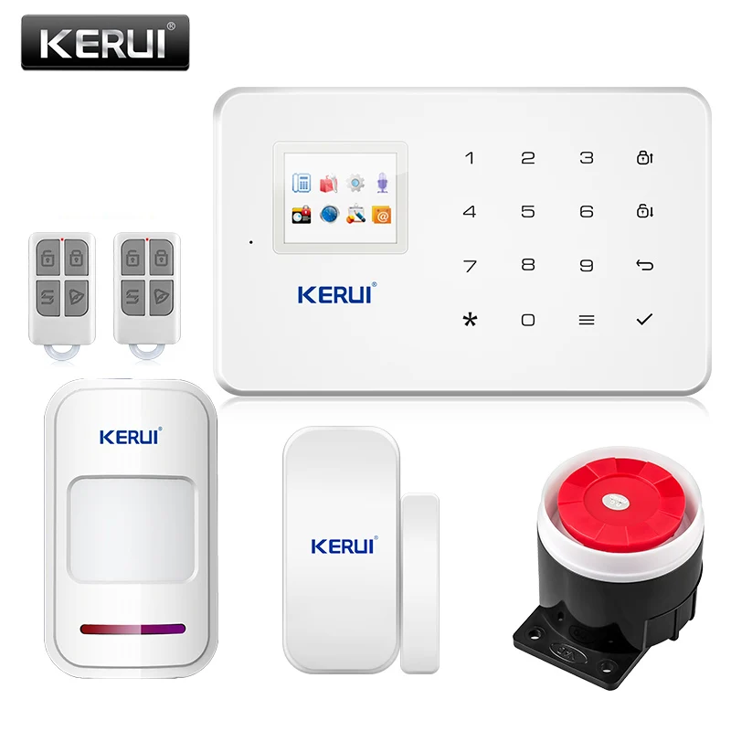 KERUI G183 80 дБ GSM домашняя охранная сигнализация наборы WCDMA 3G 1 7 дюймов TFT цветной