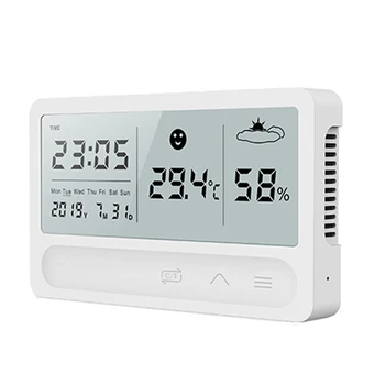 

Electronic Thermometer Hygrometers Multi-function Digital Clock LED Large Screen for Household Bedroom Decoration