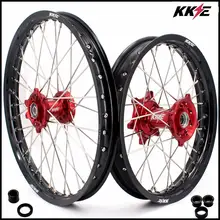 KKE 21/18 ENDURO колесные диски Набор для HONDA CRF250X 2004- CRF450X 2005- красный CNC концентратор