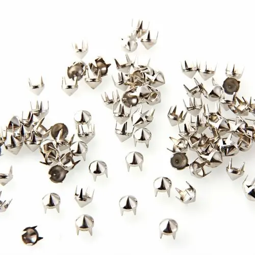 

Hot Sale 100 PCS Pyramids Rivets Gothic Silver approx 5 x 4 mm