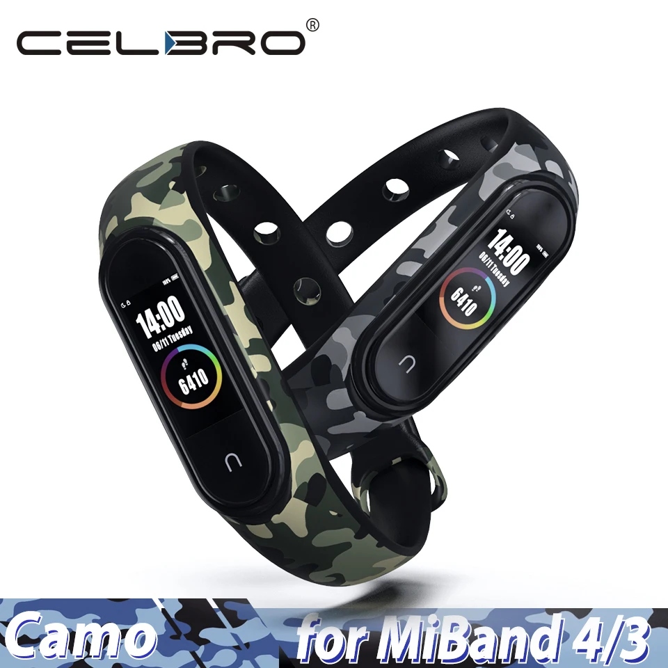 Камуфляжный ремешок для Xiaomi Mi Band 4 3 цветной мягкий силиконовый браслет Band4 Band3