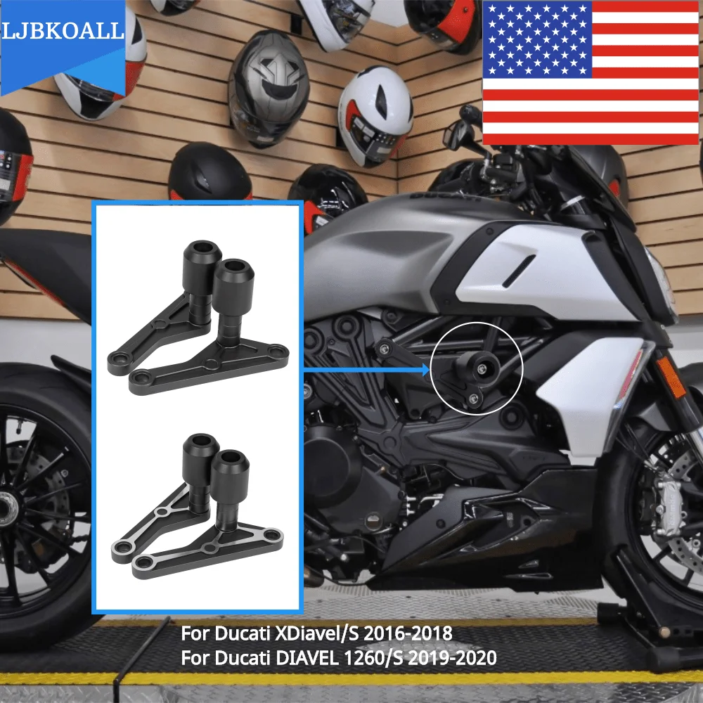 

Motorcycle Falling Protection Frame Slider Fairing Guard Crash Pad Protector for Ducati XDiavel S / Diavel 1260/S 2016-2022 2021