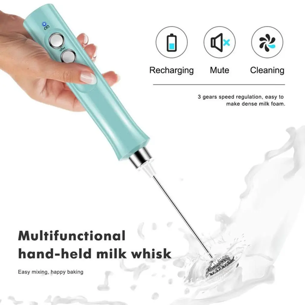 EW-071 Milk Frother Handheld Milk Frother Dallfoll USB Rechargeable Coffee  Machine 3-speed Mini Milk Froth Drink Mixer - AliExpress