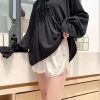 Wygodne luźne krótkie spodnie damskie miękki lodowy jedwab Streetwear studenckie spodenki dziewczęce kobiece seksowne plażowe spodenki do biegania lato 2