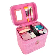 Женский косметический чехол, модная косметичка с узором «крокодиловая кожа», профессиональная косметичка, косметичка, ювелирное изделие, ожерелье, коробка для хранения