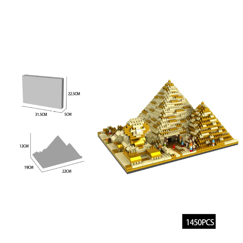 Всемирно известная архитектура, памятники истории, микро алмазный строительный блок, египетская Пирамида и сфинкс, коллекция игрушек
