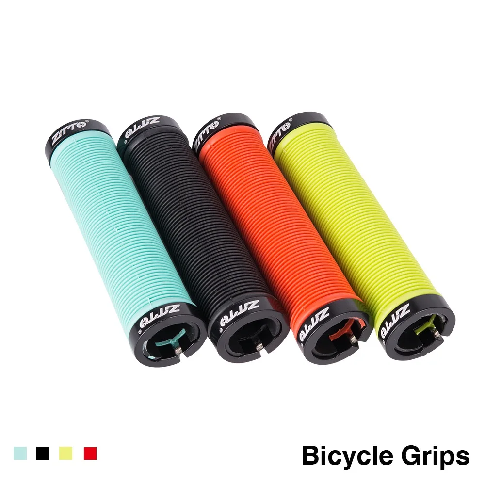 MTB Manopole Silicone Gel Bike Handlebar Grips Lock On Anti-slip Grip For MTB Folding Bike Skull Design Bicycle Parts AG15