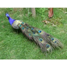 Realistyczne ptasie pawie figury krajobraz ze zwierzęciem ozdoby ręcznie wykonane ogród i tanie tanio Kesoto CN (pochodzenie) Other Artificial Peacock Bird MASCOT