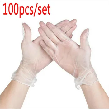 

100Pcs Disposable Gloves Powder Latex Free Super Strength Food Grade PVC Gloves
