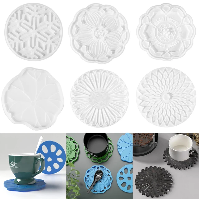 Epoxy Resin Coaster Mold Silicone Coaster Mold Set Storage For DIY Epoxy  Resin Cup Mat Pad Home Desktop Decoration Crafts - AliExpress