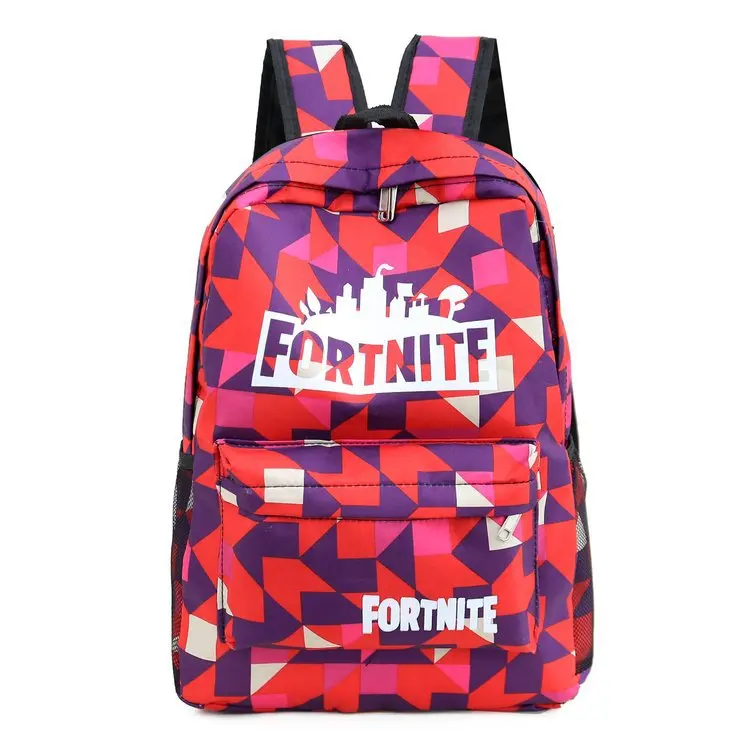 

Self-Production And Sales of 2019 Street Trend Fashion & Sports Casual Nylon Cloth Geometric Pattern Large-Volume Backpack