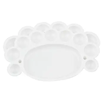 

Student Watercolor Palette of Plastic White Plate