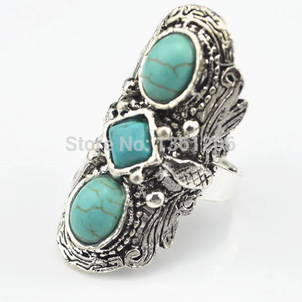 

R173 (Min. Order $5)Finger Ring Stone Jewelry Factory Price Finger Ring Vintage Tibet Alloy wholesale