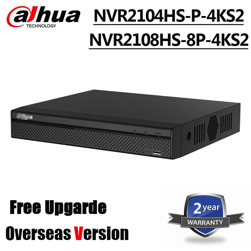 NVR2104HS P 4KS2 4ch 8ch NVR2108HS 8P 8MP Compact 1U Lite 4K POE NVR H.265 сетевой видеорегистратор для ip камеры 4mp