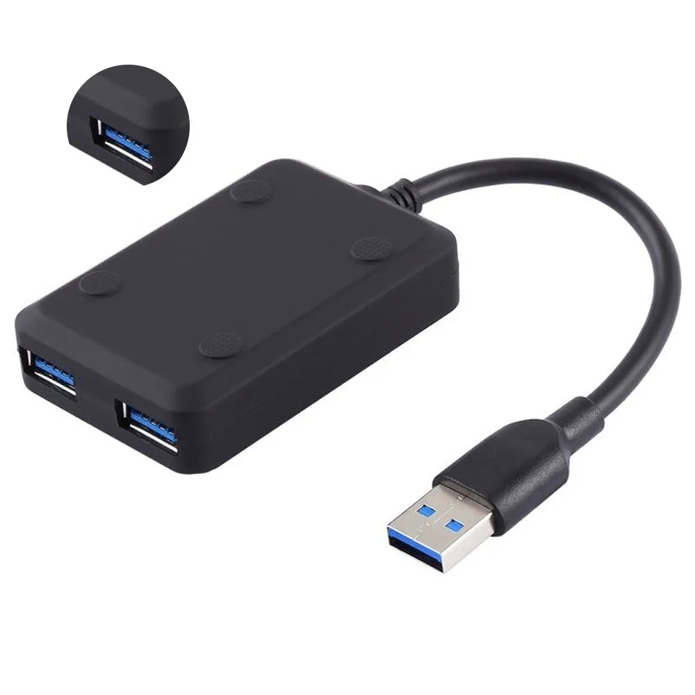 4 порта USB 3,0 концентратор адаптер кабель 15 см 5 Гбит/с супер скорость USB концентратор все в одном для ПК Компьютерные аксессуары USB 3,0 концентратор