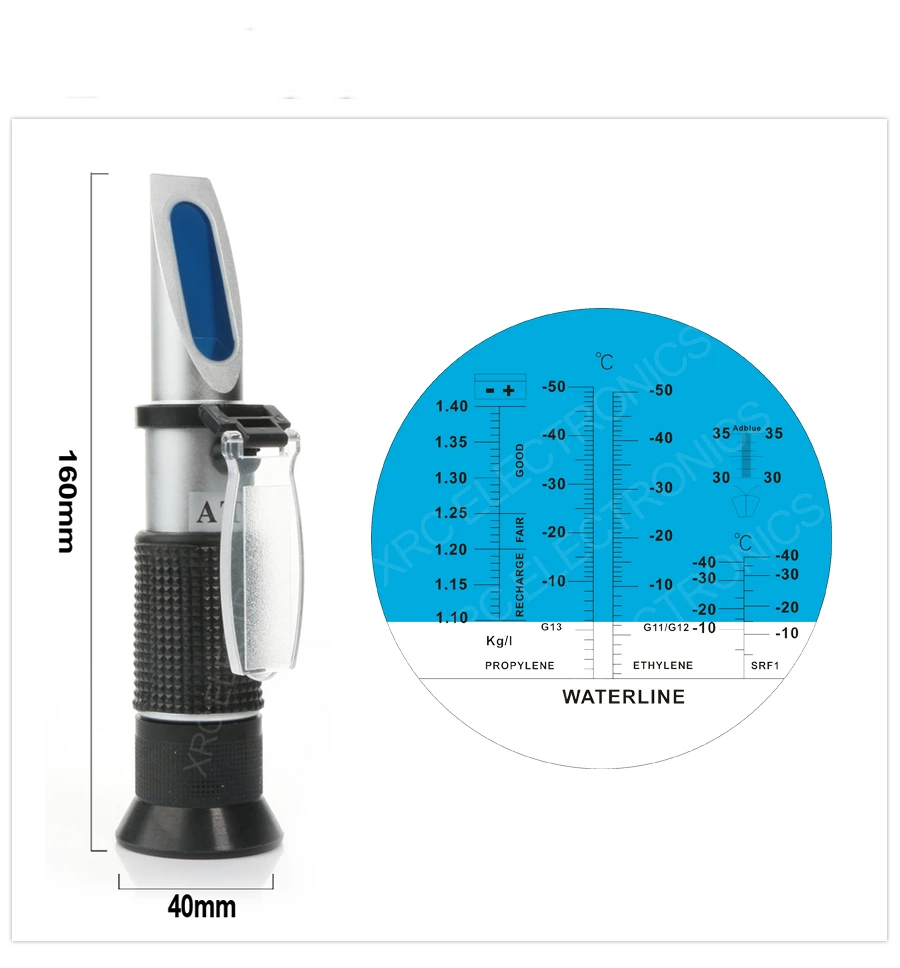 Urea Ablue AUS32 Concentraction Measuring Tool with ATC Automatic Temperature Compensation Function Toolly DEF Refractometer