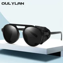 Oulylan, Винтажные Солнцезащитные очки, для женщин и мужчин, Роскошные, стимпанк, очки, фирменный дизайн, круглые, солнцезащитные очки, для девушек, солнцезащитные очки, UV400