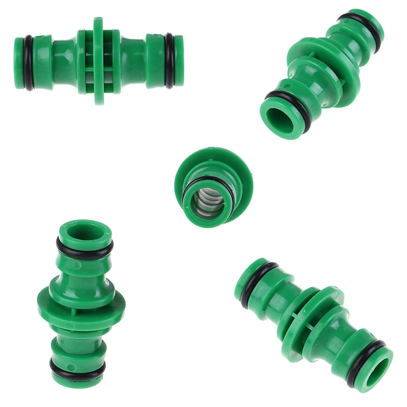 5Pcs/lot Double Port Wate Fitting Garden Pipe Water Connector Quick Fix Coupler