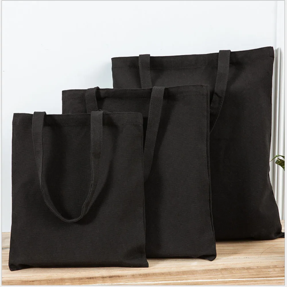 Canvas Cotton bag grocery handbag Foldable Fabric tote bag portable Storage organizer Shopping bag for woman Cloth organizer bag 3