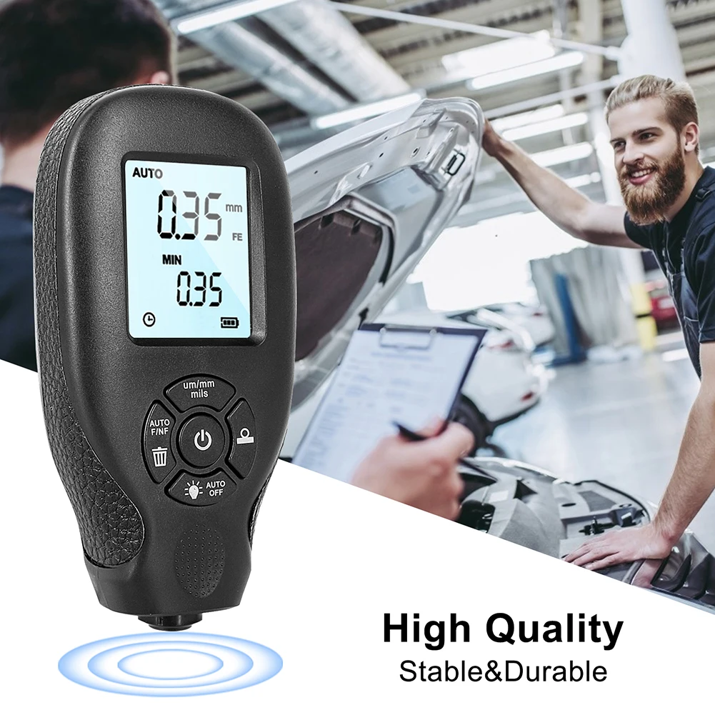 Paint coating meter paint thickness gauge thickness gauge HW-300 0-2000UM high-precision digital backlight automobile film thickness meter car paint coating thickness tester gauge tools